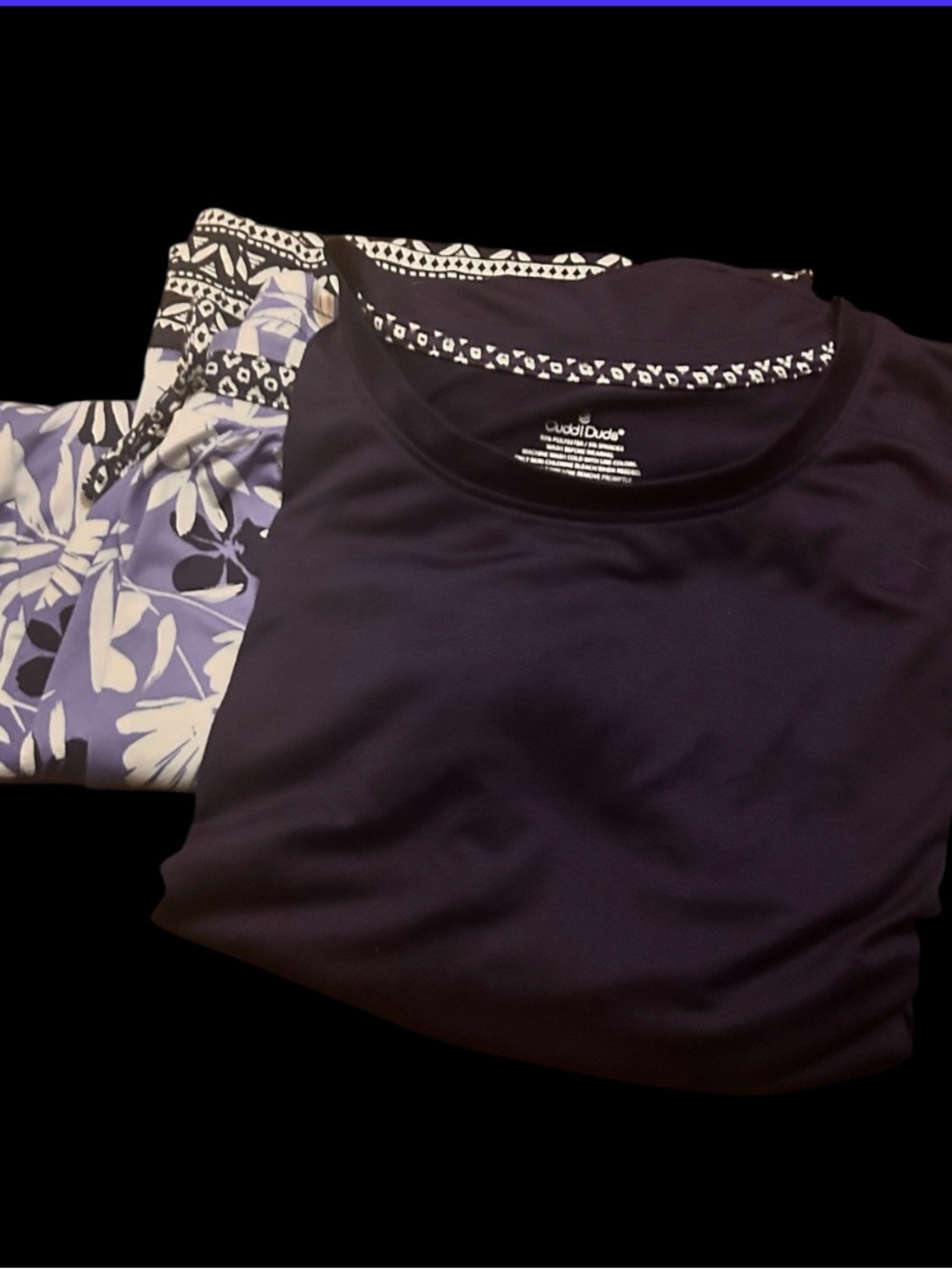 Cuddl Duds womens 2XL pajamas with top & capri pants NWOT